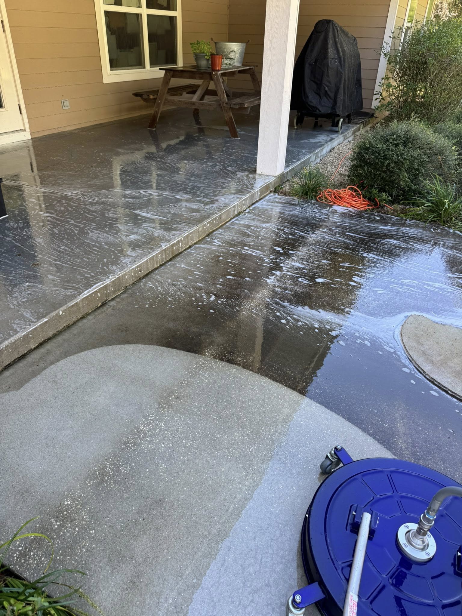 Concrete cleaning