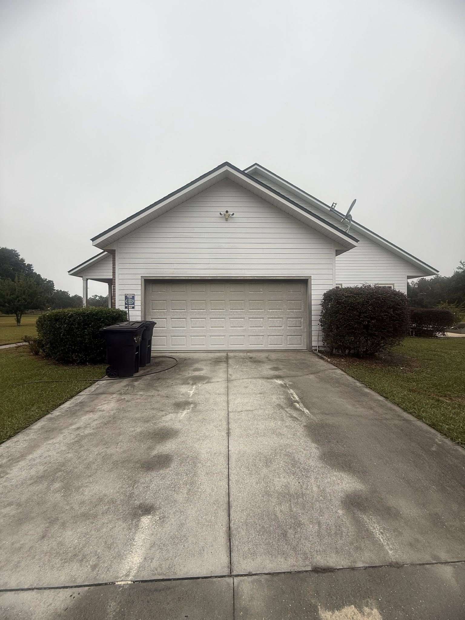 Driveway pressure washing